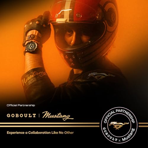 Image of GOBOULT Mustang Stallion Smart Watch 1.43'' AMOLED Display, Rotating Bezel, BT Calling, 200+Watchfaces, 700 Nits Brightness, AI Voice Assistant, SpO2 Monitoring (Nitro Black)