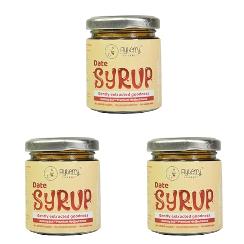 Image of Flyberry Gourmet Medjoul Date Syrup | Low GI | Sugarfree | 100% Natural | Alternative to Sugar, Honey, Jaggery | 100 g (Pack of 3)
