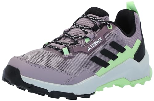 adidas Women's Terrex AX4 Sneaker, Preloved Fig/Black/Green Spark, 8