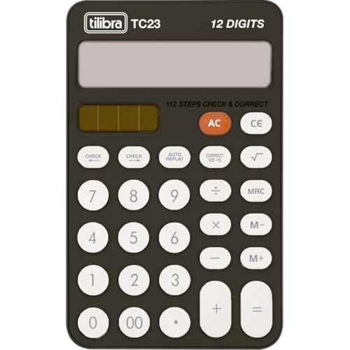 Tilibra - Calculadora de Mesa 12 Dígitos TC23 Preta