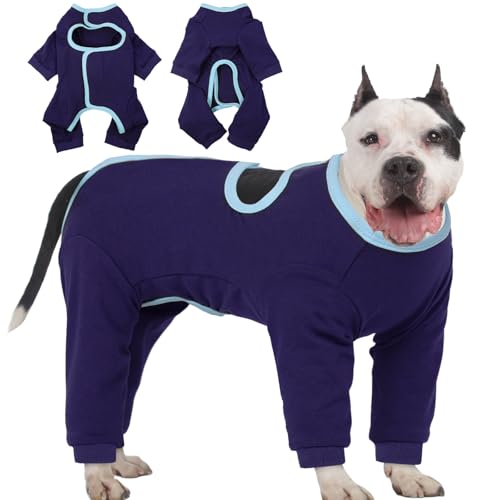 IECOii Dog Recovery Suit,Surgery Recovery Suit for Dog,Doggy Onesie After Surgery Pet Full Body Suit for Shedding,Prevent Licking,Wound Protection, Cone Alternative,Allow for Good Movement,P