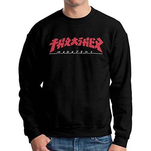 THRASHER Godzilla Crew Neck White (Black, Small)