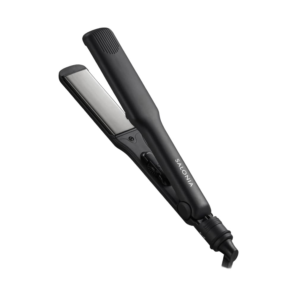 Salonia SL-004S Straight Iron, 1.4 inches (35 mm), Black : Beauty
