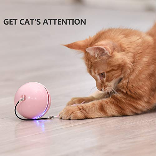 mewmewcat Bola de gato multicolorida para animais de estimação Brinquedo de carga USB Bola para anim