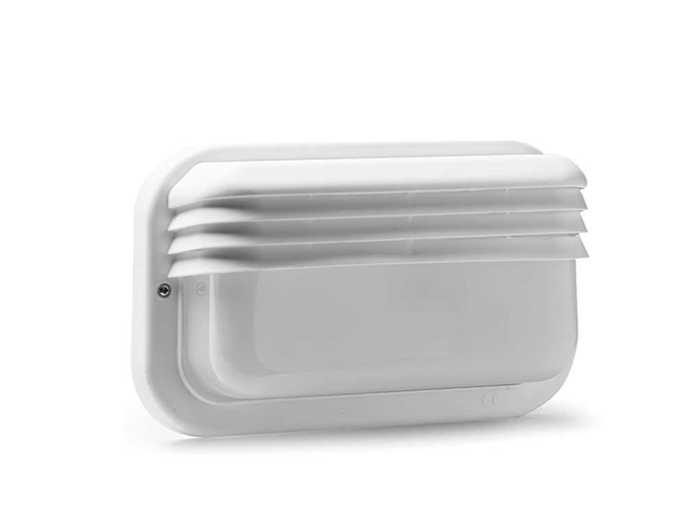 Famatel – Ecoled wall Light | IP44 | E-27 | 18W | Thermoplastic Diffuser | Horizontal | E27 Bulbs | CE Certified Product | White