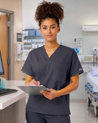 Image of Cherokee WW Originals Unisex Scrubs for Women & Men V-Neck Scrub Top