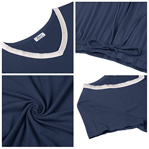 Image of Joyaria Cooling Pajamas Bamboo Viscose Lightweight PJs Set Women Wicking Sleepwear for Night Sweat S-XXL