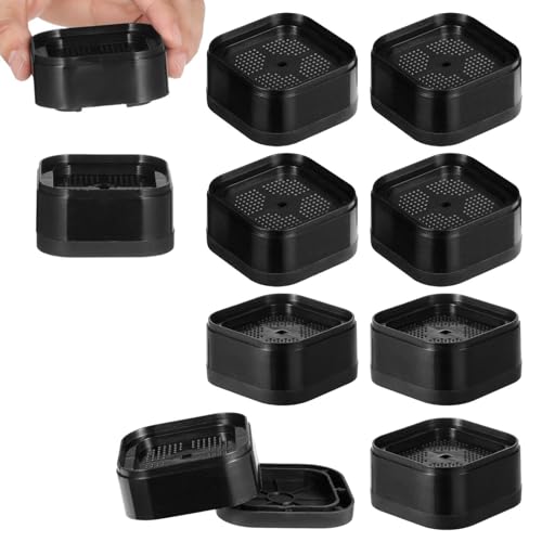 4 Adjustable Furniture Lifters, Stackable 1.38 Bed and Couch Leg Risers, Heavy Duty Blocks for Tables, Sofas, Washing Machines