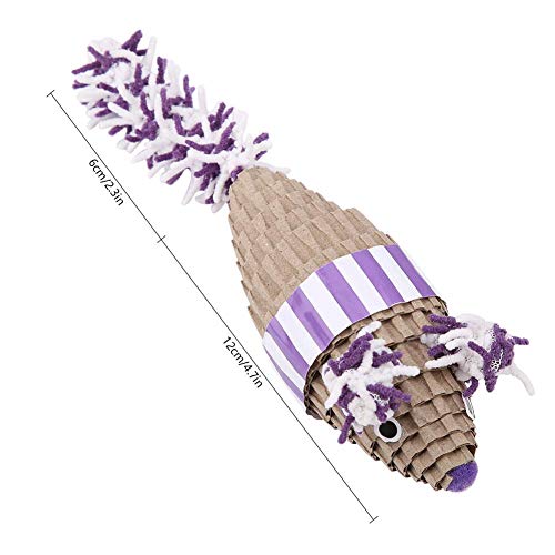 Safe Cat Scratcher, Cute Mouse Roxo Cat scratch Mouse, Non-Toxic Cat Mouse for Cat Scratcher(purple)
