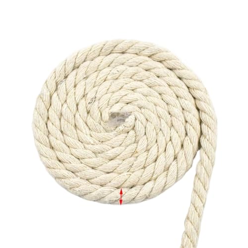 Cordon algodon torcido beige 8mm para manualidades de macramé y cuerda de 10 metros 2
