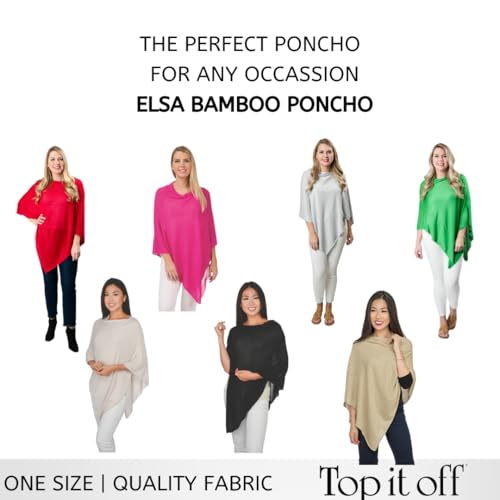 Elsa Poncho - Women’s Fine Knit Luxury Topper - Layering Piece for Warmth4