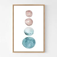 Framed Canvas Wall Art Abstract Moon Canvas Prints Home Artwork Decoration for Living Room,Bedroom - 16x24 inches