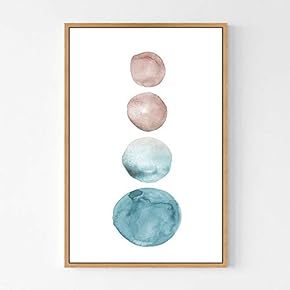 signwin Framed Canvas Wall Art Abstract Moon Canvas...