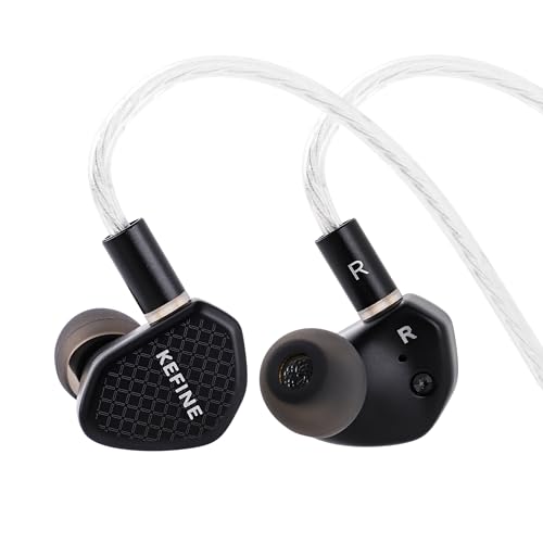 Linsoul Kefine Klean Écouteurs Intra-Auriculaires,HiFi IEM à diaphragme DLC de 10 mm,Écouteurs de...