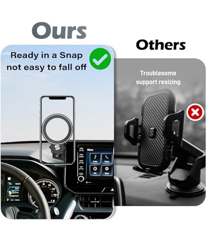 Image of Car Phone Holder for Toyota Venza 2021 2022 2023 2024 Accessories Apply to 8 Inch Touch Screen Fixed Clip MagSafe Cell Phone Mount Hands-Free 360 Rotation