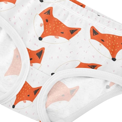 Fun Toddler Girls Underwear 2t Cotton Panties Little Girl Cute Cartoon Fox Faces Angles Briefs Girls Undies4