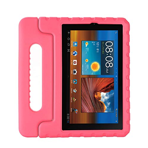 Case for Alcatel Joy Tab 2 8' 2020 (Model: 9032Z), Kids Friendly Multi-Viewing Lightweight Shockproof Kid-Proof Cover with Handle for Alcatel Joy Tab 2 8' 2020 (Model: 9032Z) (Rose Red)