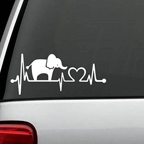 K1109 Elephant Heartbeat Monitor Decal Sticker K1109 Elephant Heartbeat Monitor Decal Sticker