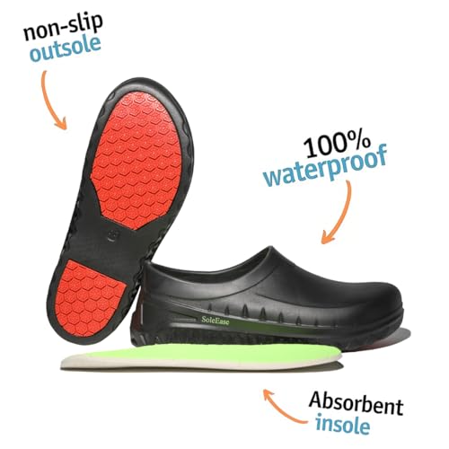 Mens and Womens Chef Shoes Anti Oil Splash/Slip Resistant/Waterproof Garden Shoes for Kitchens Nursing Working3