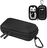 AGPtek BC  Durable MP3 Player Case, Portable Clamshell Headphones Cover, Holder with Metal Carabiner Clip for MP3 Players, USB Cable, Earphones, Memory Cards, U Disk, Lens Filter, Keys, Coins, Black