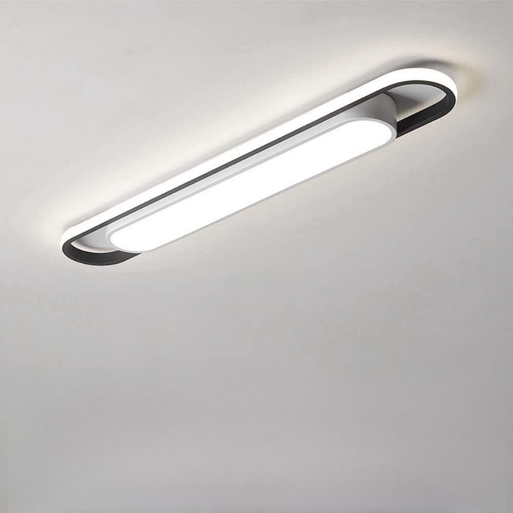 KZT LED Flur Deckenleuchte mit Bewegungsmelder Innen Deckenlampe mit Tageslichtsensor Modern 6000K Deckenbeleuchtung mit Sensor für Treppe Wohnzimmer Balkon Küche Garage Veranda BüRo Lampe (80cm)
