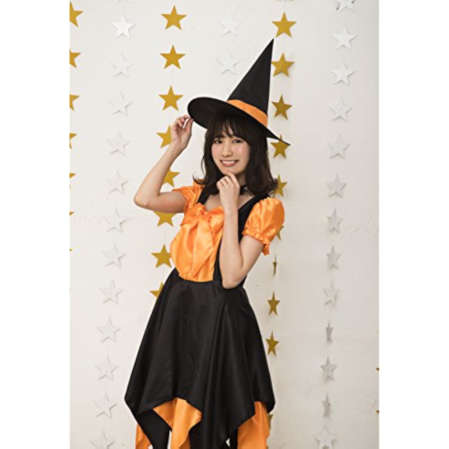 クリアストーン(Clearstone) コスプレ ハロウィン デコリボンウィッチ レディース オレンジ 詳細画像5