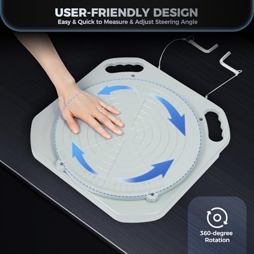 5-Ton Capacity Wheel Alignment Turn Plates - 2PCS Aluminum 360° Rotating Turntable for Car & Truck Alignment & Balancing Tools - Precision Alignment Tool for Mechanics