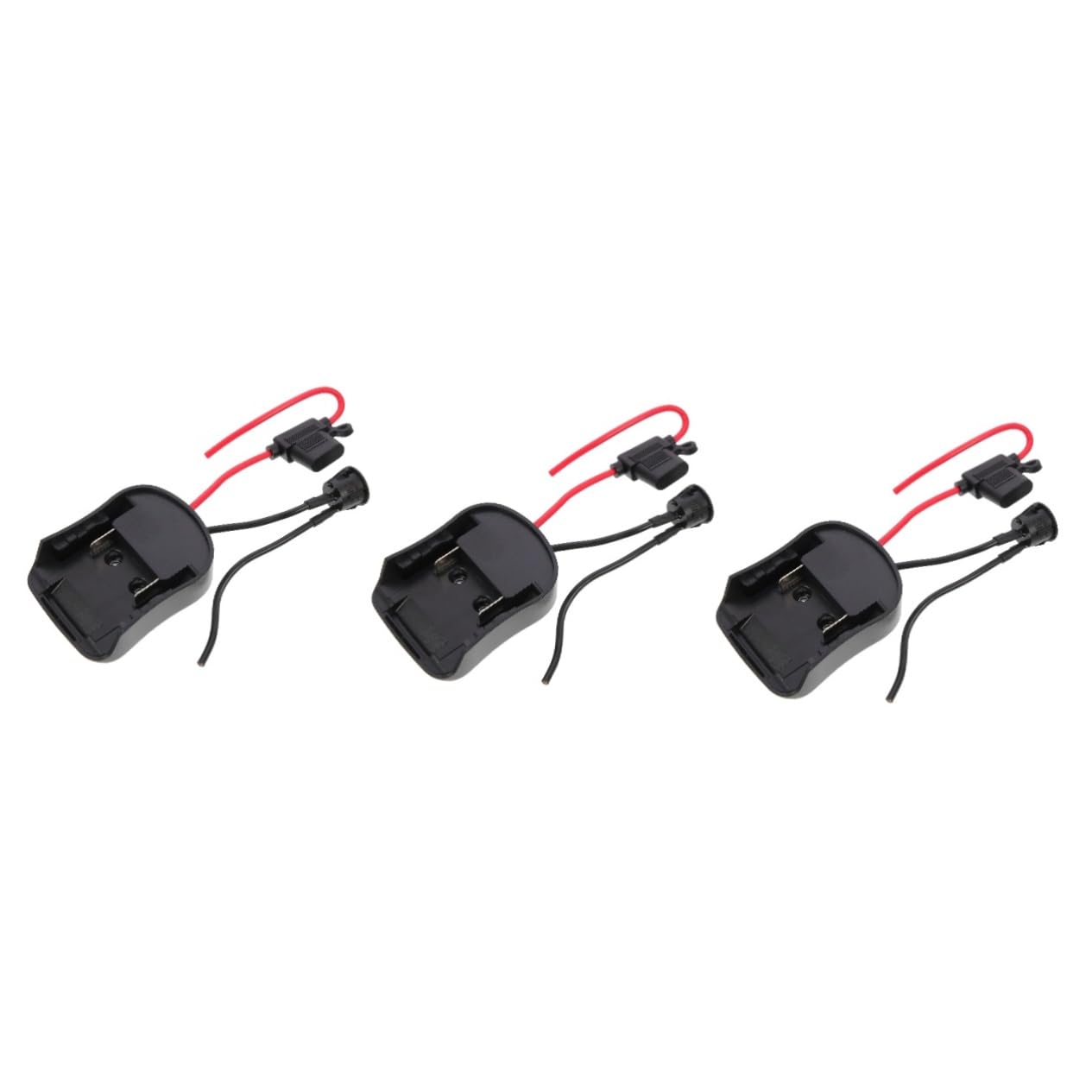 3 Piezas Adaptador de batería de 18V al Adaptador de la batería convertidor de Voltaje Fuerza camión para Camiones RC de Corriente Abdominales Negro