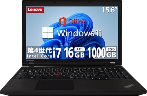 【整備済み品】 【今だけSSD1TB×メモリ16GB】レノボ・ジャパン ノートパソコン ThinkPad L540■爆速第4世代Core-i7/Office2019/テンキー内蔵/Windows11/無線LAN/HDMI/DVD/USB3.0/15.6型/