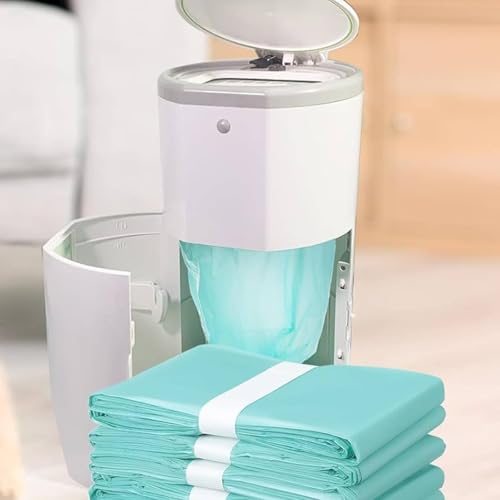 Image of Diaper Pail Liner Refills Bags Compatible with Janibell Akord 330 Series Adult Diaper System, Diaper Disposal Liner Refills，Lightly Scented - 4pack (Green)