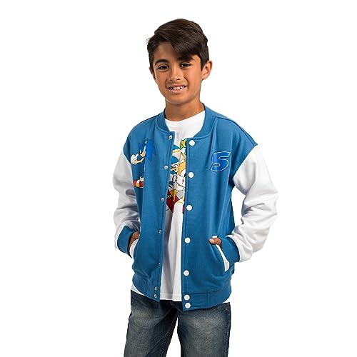 Bioworld Sonic the Hedgehog Blue and Youth White Bomber Jacket4