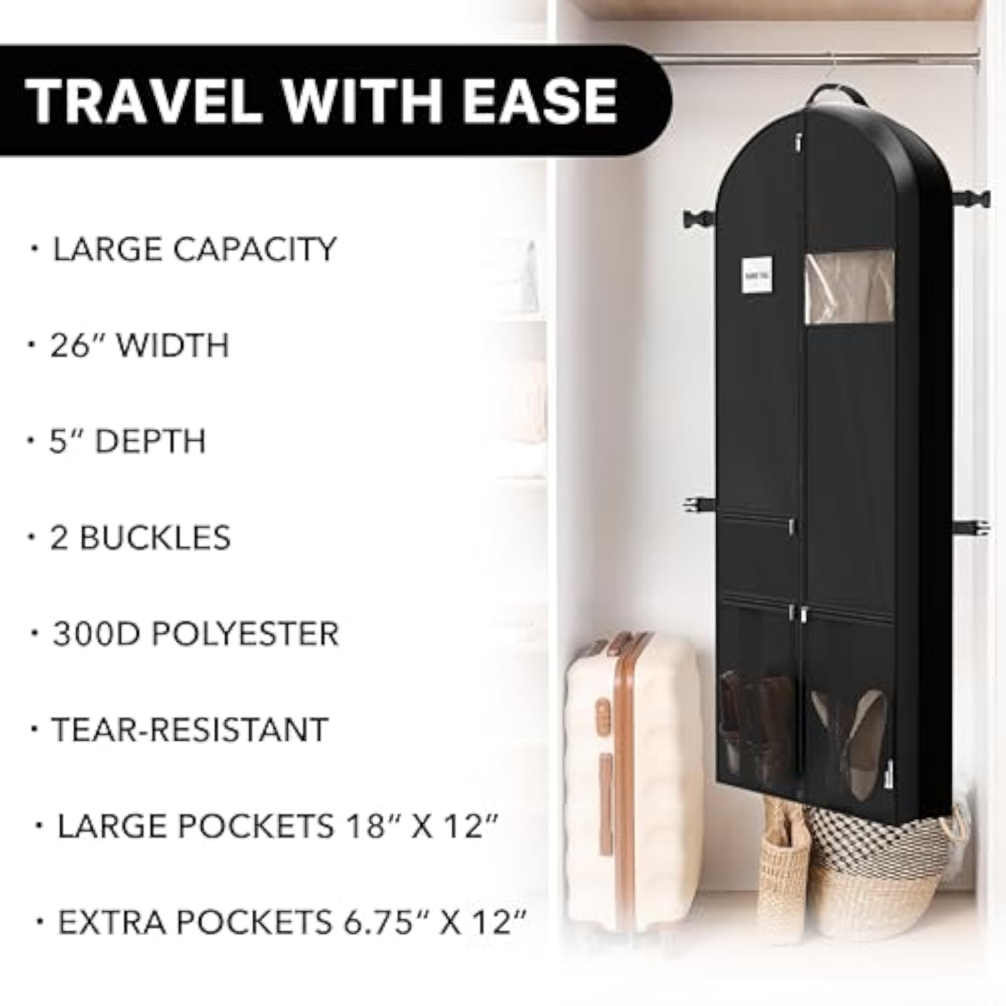 Heavy Duty Garment Bag for Suits and Dresses