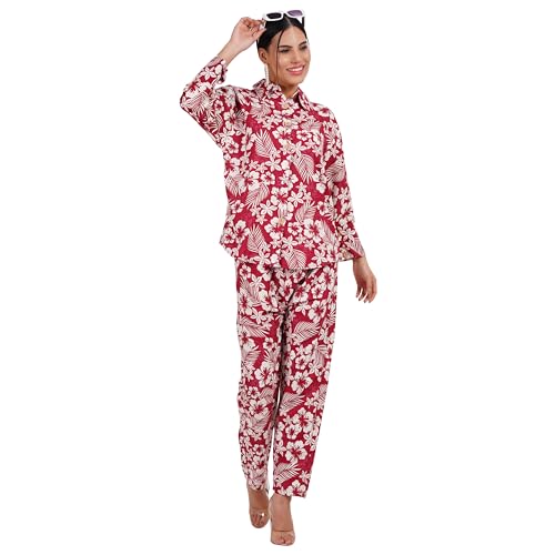 Image of Women's Co-Ord Set - Casual Wear Shirt & Pant Set | Fancy Top and Bottom Outfit | Full Matching Set for Women | Stylish Kurta Pant Set