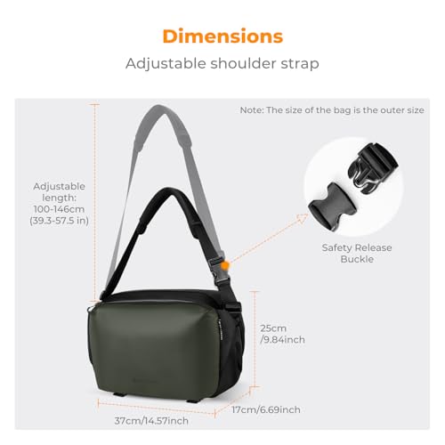 Image of K&F CONCEPT Camera Sling Bag Crossbody Bag Waterproof Camera Shoulder Backpack DSLR /SLR /Mirrorless Camera Case