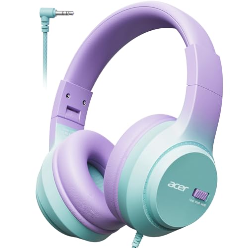 Acer Kids Headphones, 74/85/94dB Volume Limiter, Foldable...