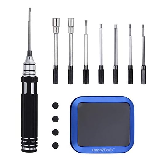 Hobbypark 8 in 1 Screwdrivers Set & Screw Tray RC Tools Kit for RC Car Truck Crawler Helicopter Drone Boat
