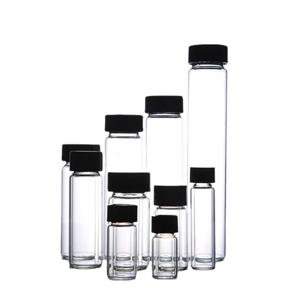 2 ml bis 60 ml transparente Glasprobenfläschchen Laborreagenzflasche kleine klare Fläschchen for Experimente(4ml 100pcs)