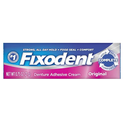 Fixodent Denture Adhesive Cream Original 0.75 Oz Pack Of 12