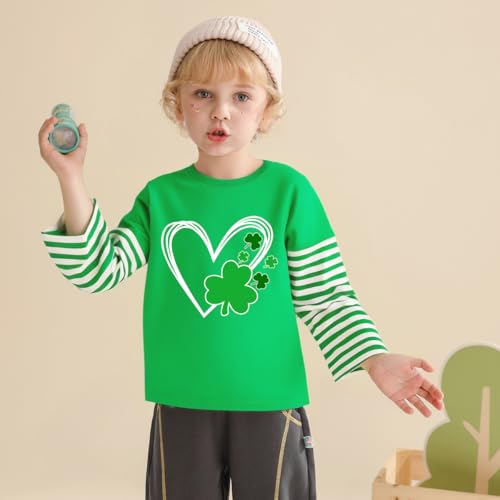 Kids Funny St Patrick Day Shirt Boys Girls Shamrock Irish T-Shirt Toddler Clover Lucky Tee Tops Clothes3