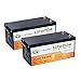 2PACK 24V Lithium lifepo4 Deep Cycle Battery 140Ah, 4000+ Cycles, Support Series connection for 48V System,Perfect for RV,Marine,Backup power,Solar Home Off-Grid System (2PACK-24V 140AH)