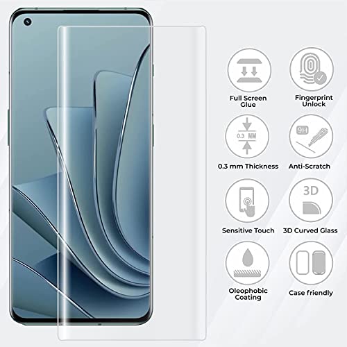 Image of STP FEEL Advanced Curved UV Tempered Glass Protector for Oneplus 9 Pro (6.7 Inch, Pack of 1) Border Less Full Screen Coverage UV Screen Protector Guard with Installation Kit
