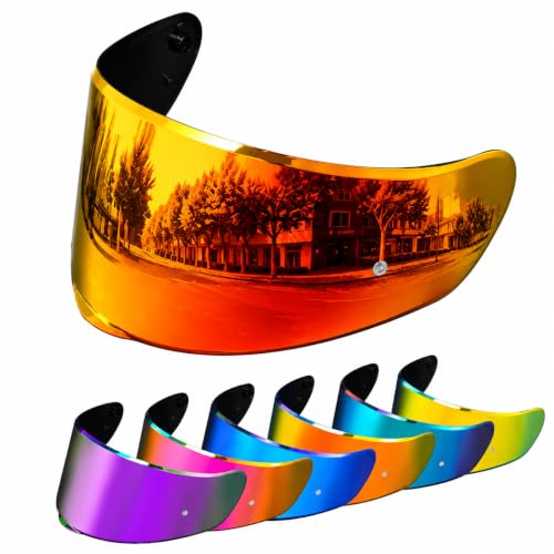 Image of PSLER Sedici Strada 2 Visor - Sedici Strada 2 and Strada 3 Face Shield Motorcycle Helmet visor Accessories Replacement for LS2 FT2 VECTOR Sedici Strada 2 Strada 3 FF801 FF397,Deep red