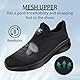 Giniros Schuhe Herren Sneaker Ohne Schnuersenkel Slip-on Schuhe Mesh Atmungsaktiv Leicht Laufschuhe Casual Sportschuhe Bequem Turnschuhe Leichtgewichts Outdoor Joggingschuhe, Schwarz 46EU