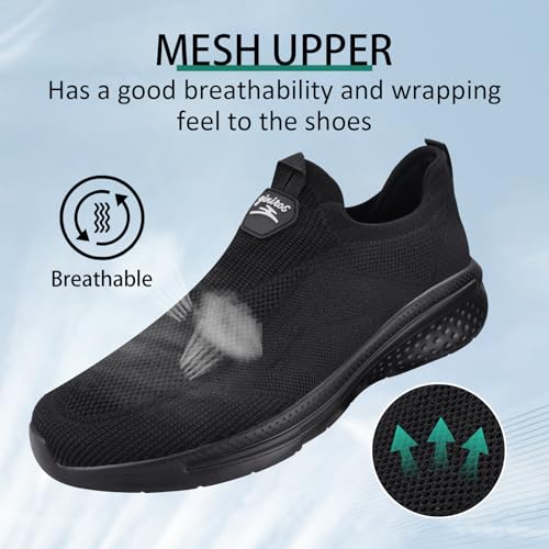 Mens Slip On Trainers Casual Trainers Shoes Breathable Running Walking Sneakers Lightweight Tennis Shoes Soft Comforble Mesh Gym Workout Sneakers - Image 4