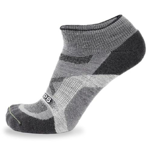 GRIP6 Wool Ankle Socks -Merino Wool Socks Made in The USA -Lightweight Wool Hiking Socks - Warm Ankle Socks for Men and Women