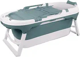 Banheira Ofurô Dobrável Retrátil Grande para Adulto com Cover 180L Multmaxx (Azul)