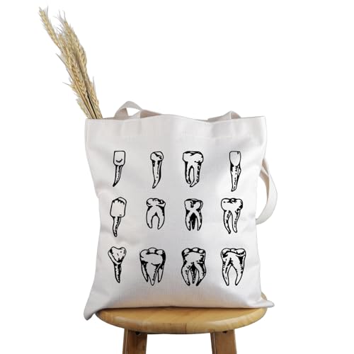 PWHAOO Future Dentist Gift Dental Tote Bag Dental Assistant Handbag Dental Sch-ool Stu-dent Gift (Dental T)