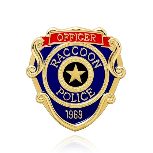 Resident Evil Police Badge Pins - Metal Costume Badge Brooch - Cosplay Halloween Jewelry Accessories Collection Decoration