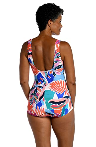 Maxine Of Hollywood Women's One Piece Bathing Suit Shirred Girl Leg Swimsuit2