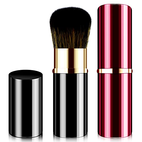 Molain - Juego de mini brochas de maquillaje portátil, para labios y base